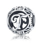 925 Sterling Silver Letter Beads For Diy Bracelets & Necklaces Style - T