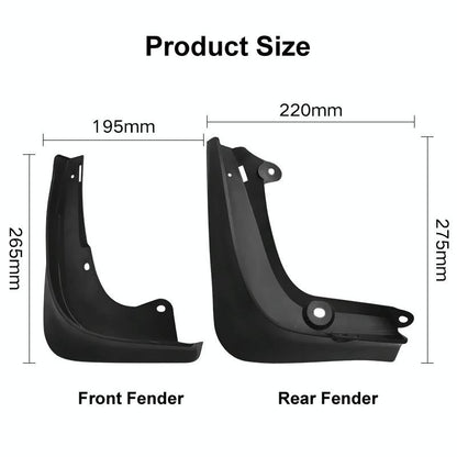 For Tesla Model S 2014-2020 4Pcs / Set Car Auto Soft Plastic Splash Flaps Fender Guard