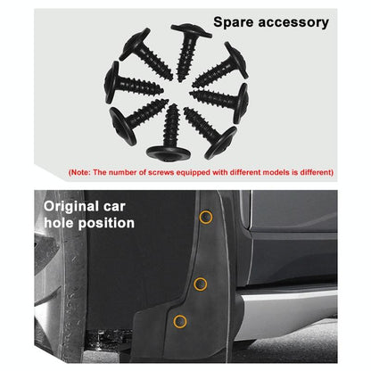 For Tesla Model S 2014-2020 4Pcs / Set Car Auto Soft Plastic Splash Flaps Fender Guard