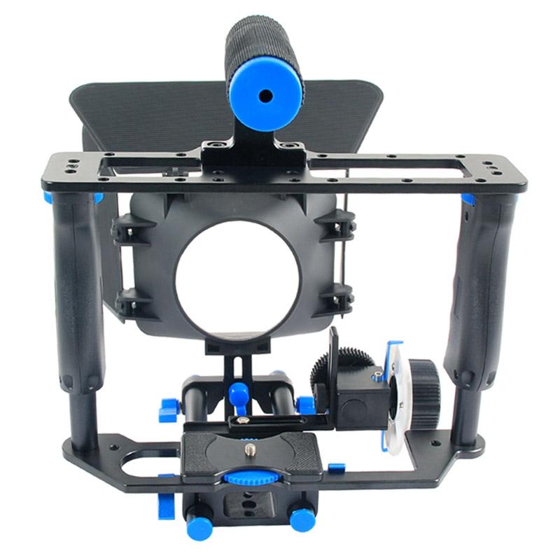 Large Handle Camera Cage & Matte Box Kit For Dslr / Video Camera