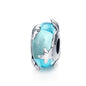 925 Sterling Silver Ocean Star Pendant Bracelet With Blue Glass Bead