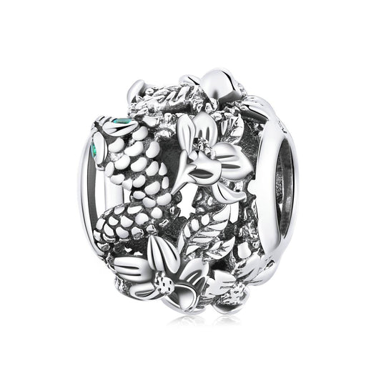 925 Sterling Silver Retro Snake Bead Bracelet / Necklace Accessory Set
