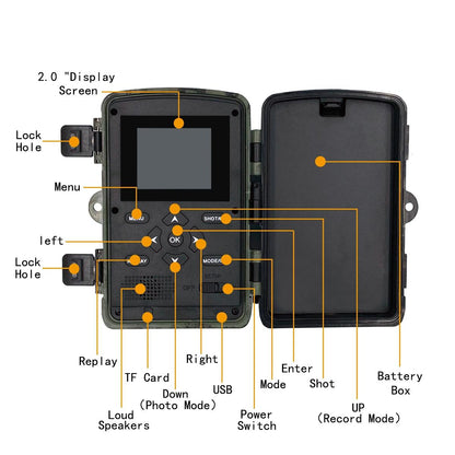 4k Infrared Night Vision Hunting Camera with 2 Lcd Screen