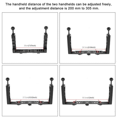 Adjustable Dual Handheld Lamp Arm for Action Cameras