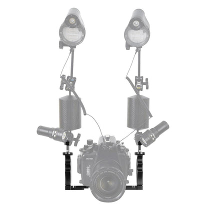 Adjustable Dual Handheld Lamp Arm for Action Cameras