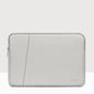Double-Layer Leather Laptop Bag - 13 / 13.3 / 14 Inch - Gray