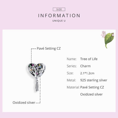 925 Sterling Silver Tree Of Life Beads For Diy Bracelets & Necklaces