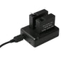 Usb Dual Battery Charger for Xiaomi Xiaoyi Ii 4k Camera
