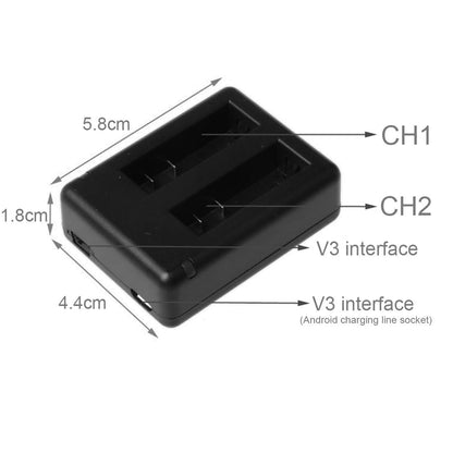 Usb Dual Battery Charger for Xiaomi Xiaoyi Ii 4k Camera