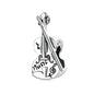925 Sterling Silver Vintage Violin Beads For Diy Bracelets & Necklaces