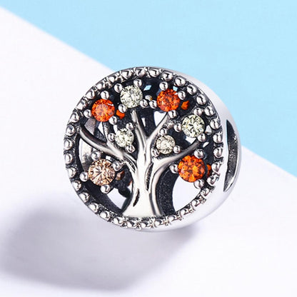 925 Sterling Silver Autumn Fruit Bead Bracelet & Necklace Set