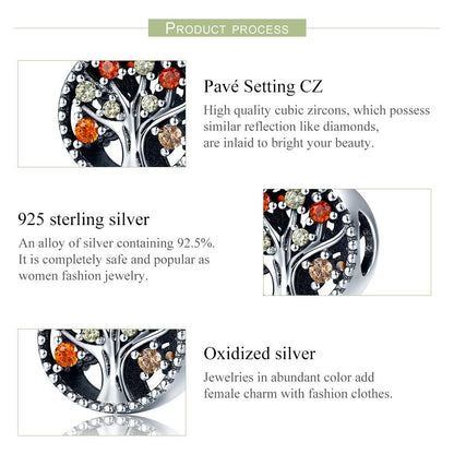 925 Sterling Silver Autumn Fruit Bead Bracelet & Necklace Set