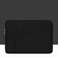 Midnight Black Leather Laptop Bag - Double-Layer - Fits 13 / 13.3 / 14 Inch