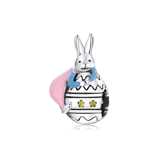 925 Sterling Silver Bunny Bead Bracelet / Necklace Accessory