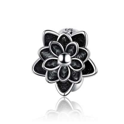 925 Sterling Silver Beaded Bracelet With Lotus Beads