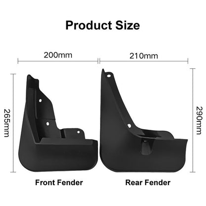 For Changan Uni-K 2021-2022 4Pcs / Set Car Auto Soft Plastic Splash Flaps Fender Guard