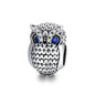 925 Sterling Silver Owl Beads For Diy Bracelets & Necklaces