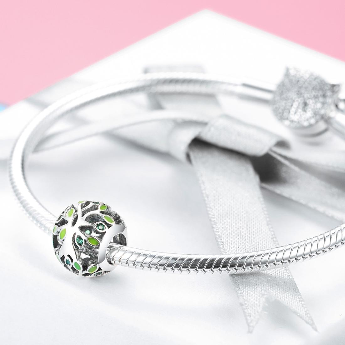 925 Sterling Silver Tree Of Life Bracelet Charm