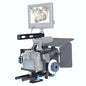Video Camera Cage Stabilizer Kit With Matte Box & Follow Focus For Panasonic Lumix Dmc-Gh4 & G7 / Sony A7 Series
