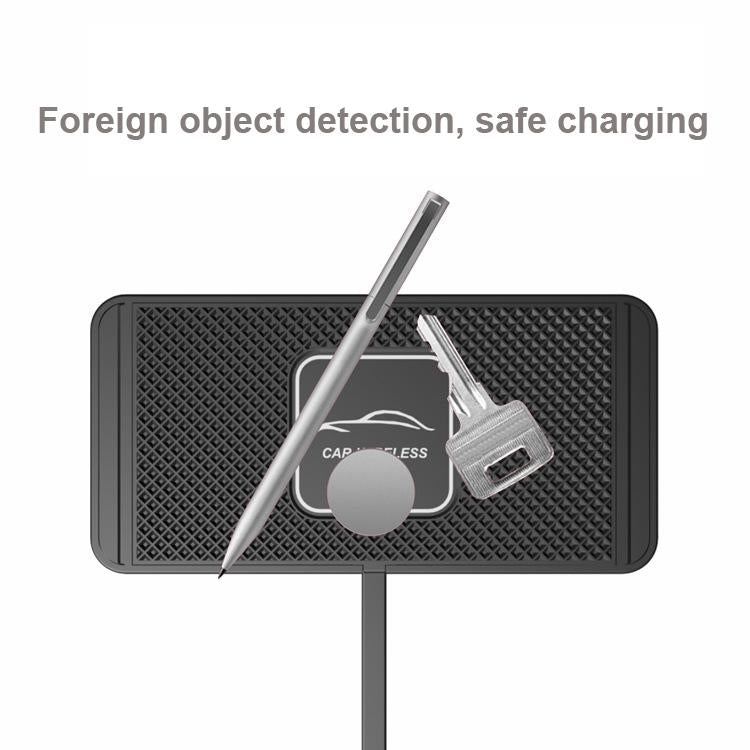 15w Qi Car Wireless Charging Pad - 30cm Short Cable Anti-skid