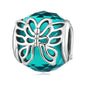 925 Sterling Silver Butterfly Bracelet With Insect Pattern Beads