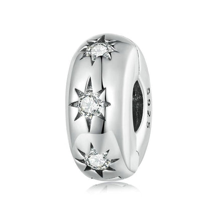 925 Sterling Silver Pointed Star Zircon Bracelet