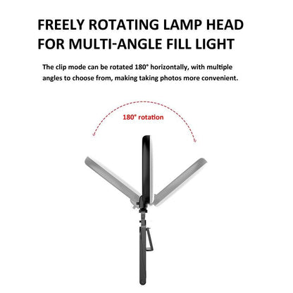 Desktop Ring Fill Light With Multi-Function Bracket - 3000-6500K