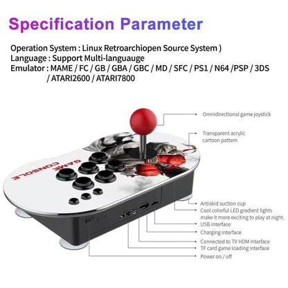 4K Hd Tv Console With Game Joystick Turret