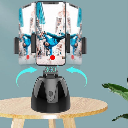 Smart 360-Degree Follow-Up Tripod Head For Live Video Recording With Battery