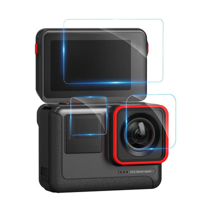 Tempered Film Protective Stickers for Insta360 Ace Amagisn Sports Camera - 3 In 1