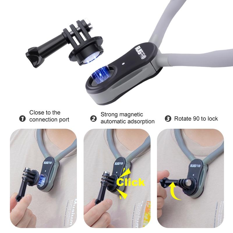 Flexible Neck Mount for Pov Viewing with Strap - Standard With Strap