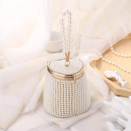 Mini Pearl Tote Bag Evening Bucket Ordinary Color