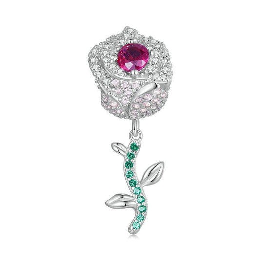 925 Sterling Silver Zirconia Rose Bracelet In