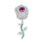925 Sterling Silver Zirconia Rose Bracelet In