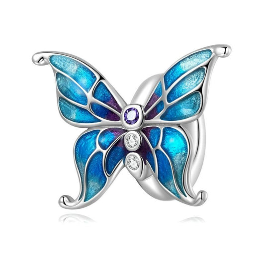 925 Sterling Silver Diy Butterfly Bracelet With Pearl Accents Scc2326