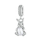 925 Sterling Silver Platinum Rabbit Pearl Bracelet