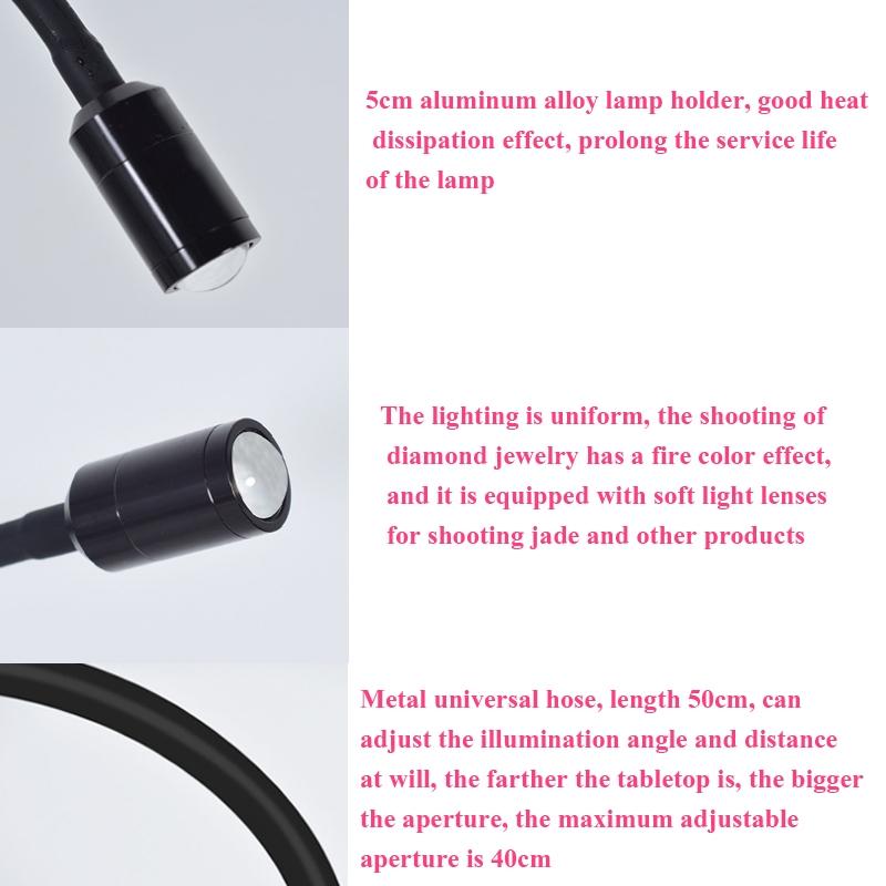 Adjustable Led Jewelry Table Lamp For Wenwan Diamond Jadeite Jade - Single Head