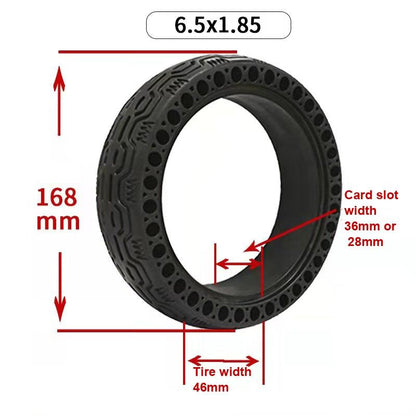 Electric Scooter Tire - 6.5x1.85 Solid Honeycomb Design