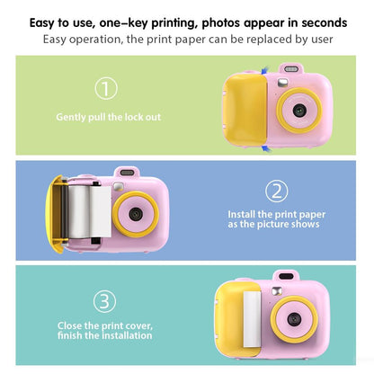 Smart Kids Thermal Camera With Printing Paper - 2.4 - Blue Focus - 503J Pink Fixed Focus