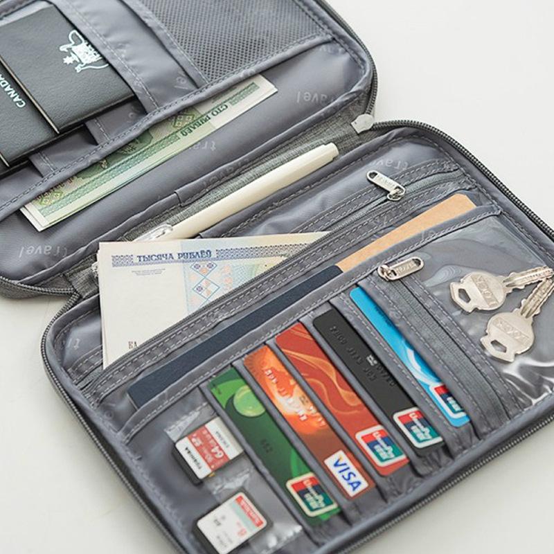 Waterproof Travel Document Bag Black Large - Blue Large