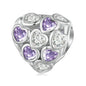 925 Sterling Silver Heart Infinity Bracelet With Zirconia Beads
