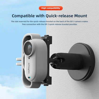 Amagisn Silicone Case for Insta360 Go 3 Camera - Horizontal - Horizontal Gray