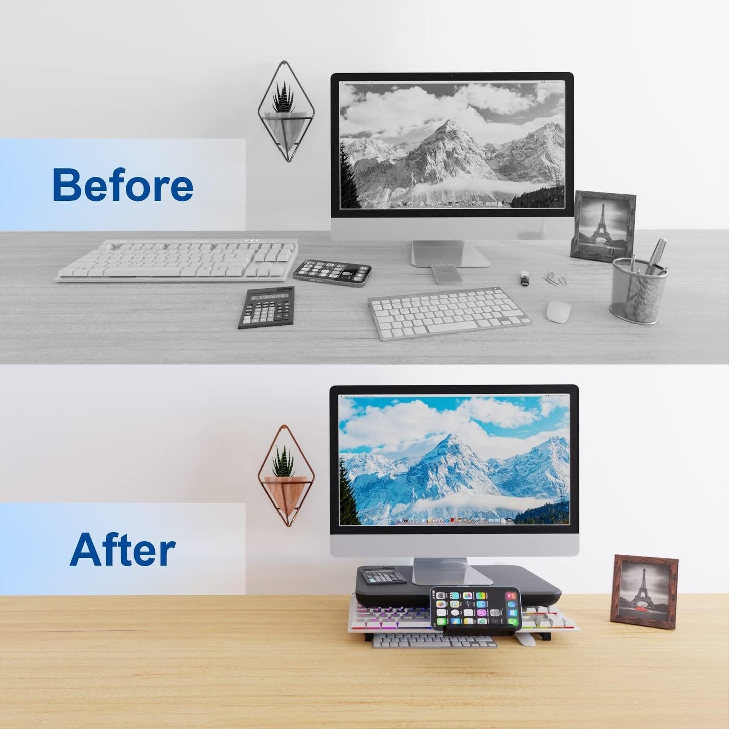 Adjustable Laptop Stand with Storage Drawer - Height Riser - Basic