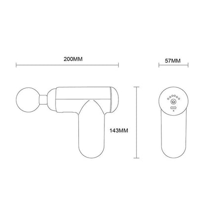 Black Mini Vibrating Fascia Massage Gun