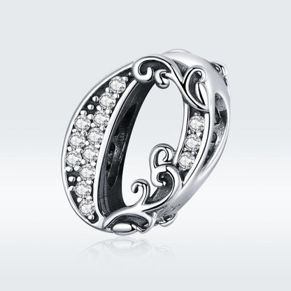 925 Sterling Silver Relief Number Series 0 9 Beads For Diy Bracelets And Necklaces Style - 0
