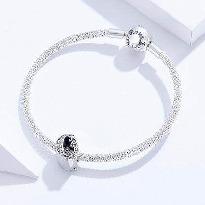 925 Sterling Silver Relief Number Series 0 9 Beads For Diy Bracelets And Necklaces Style - 0