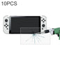 10-pack Tempered Glass Film for Nintendo Switch Oled - Clear