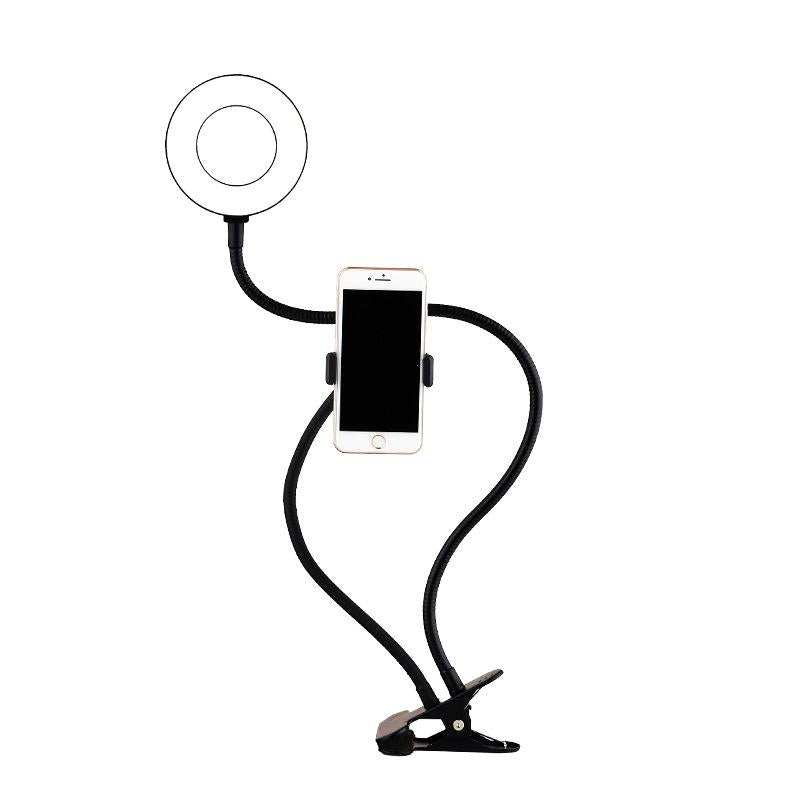 360 Degree Flexible Selfie Ring Light with Phone Holder for Live Streaming - 4 Inch