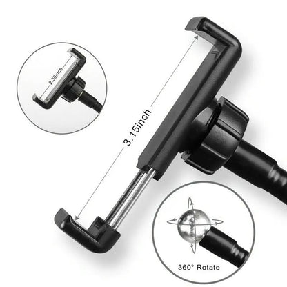 360 Degree Flexible Selfie Ring Light with Phone Holder for Live Streaming - 4 Inch