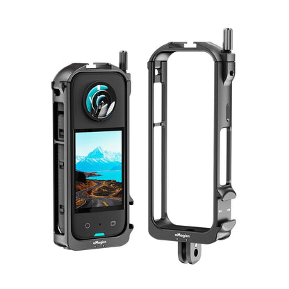 Amagisn Metal Rabbit Cage Protective Frame - Insta360 X3 - With Lens Cover